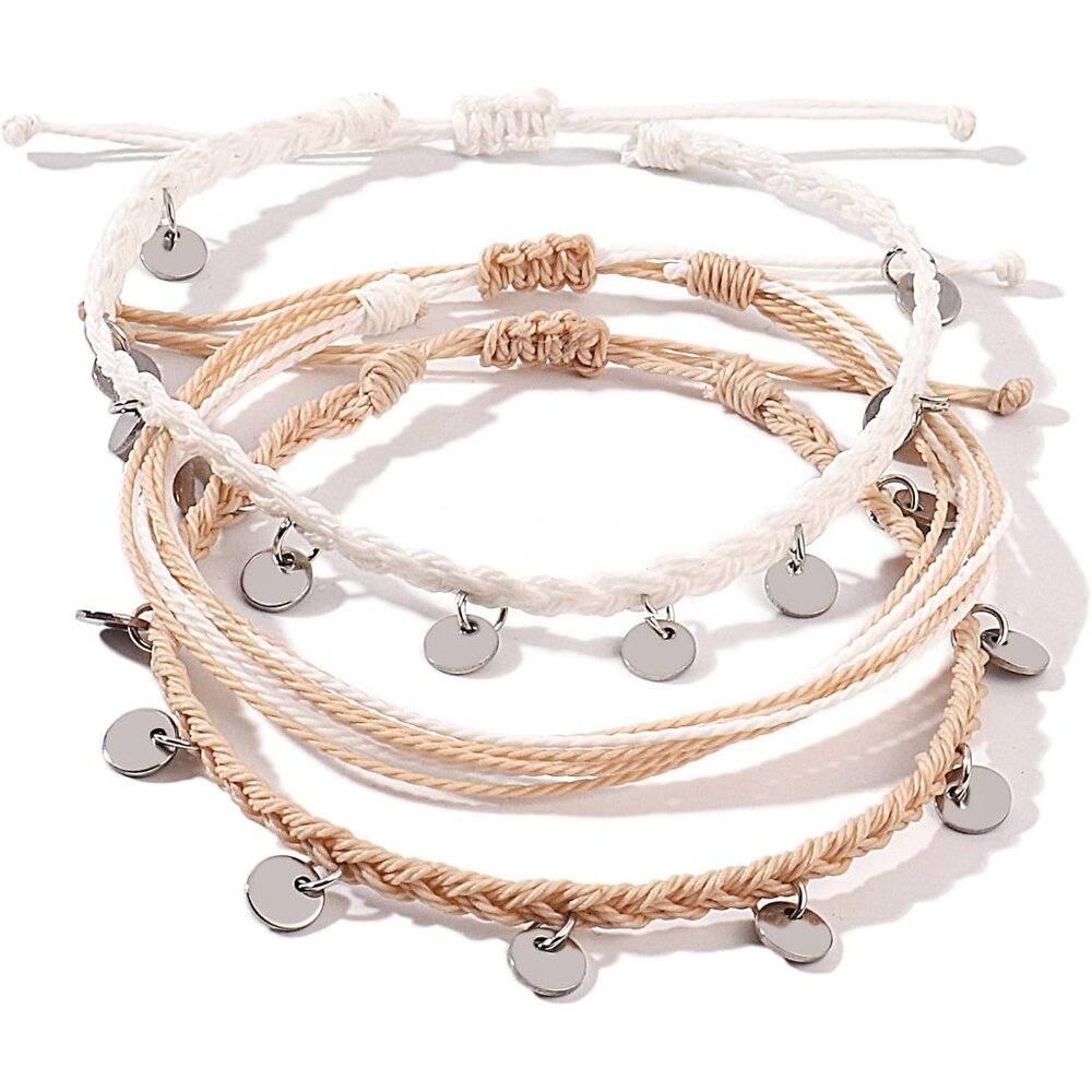 Adjustable Waterproof Anklets With Braided Chain … - image 1
